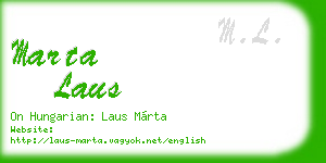 marta laus business card